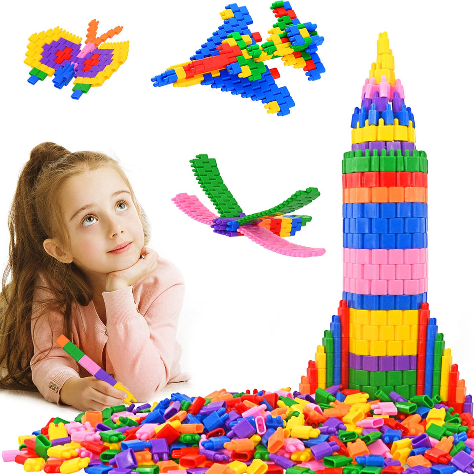 FUBAODA Kids 600pcs building blocks set for creative construction play