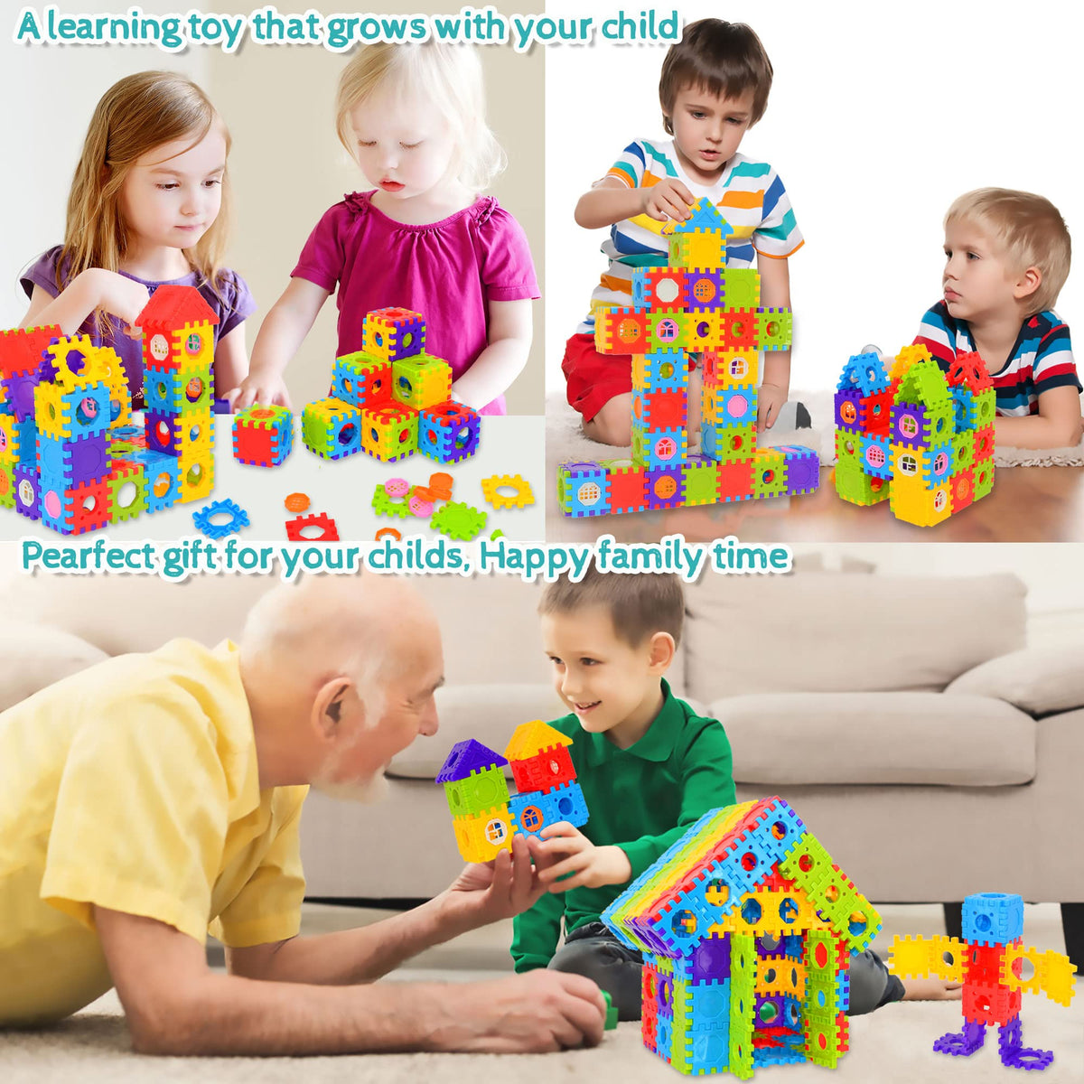 Kids store and organize FUBAODA blocks in a handy storage bin for easy cleanup.