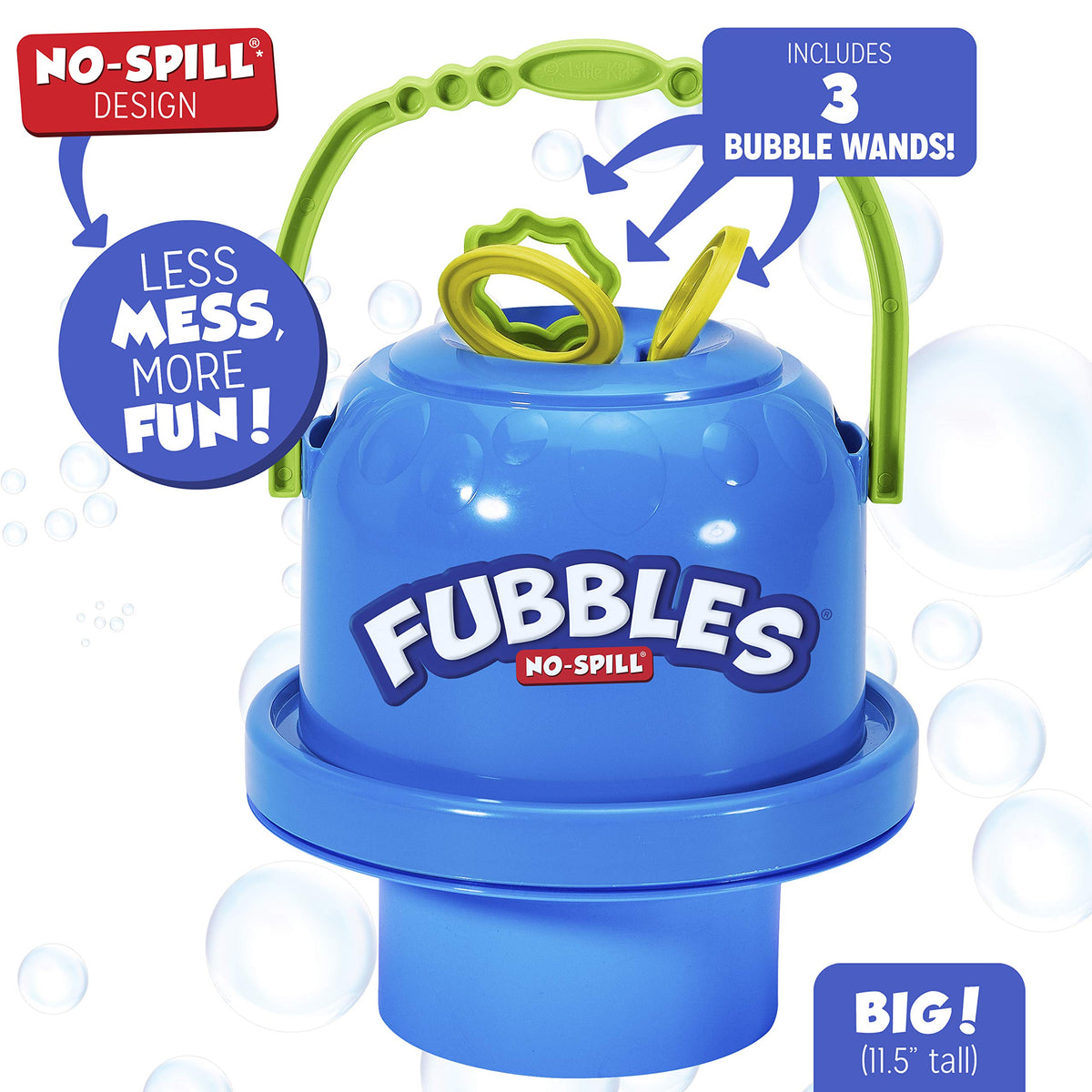 Fubbles three bubble wands for easy bubble making