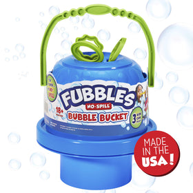 Fubbles bucket handle design for portable bubble fun