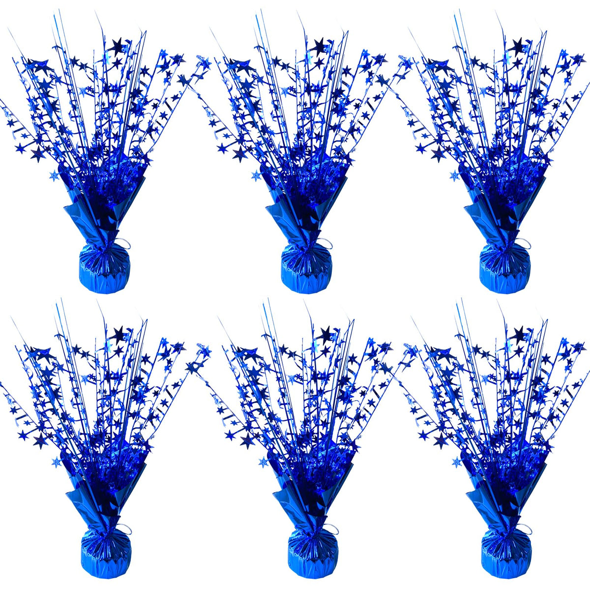 FUBININA blue foil star centerpiece set for festive tables