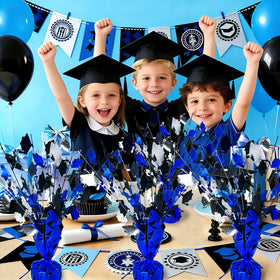 FUBININA graduation cap foil spray decoration with modern look.