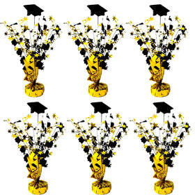 FUBININA graduation centerpiece pack with cap and stars for festive tabletops.