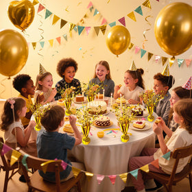 FUBININA metallic bristles star decor sparkling under party lights.