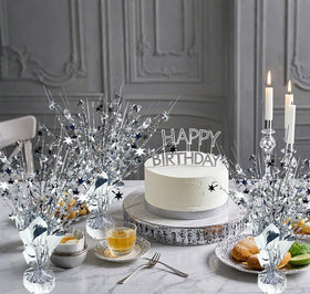 FUBININA metallic foil spray decor captures light for elegant table accents.