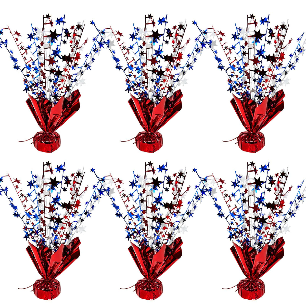 FUBININA patriotic centerpiece spray with star burst for Independence Day tables.