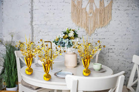FUBININA reusable gold table decor ideal for weddings and holidays.