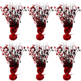 FUBININA star centerpiece in red and black for graduation tables