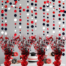 FUBININA red and black foil spray adds dramatic party décor
