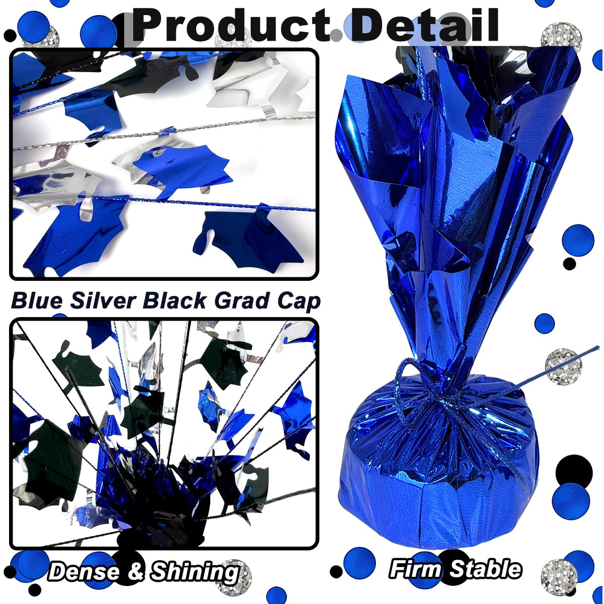 FUBININA sturdy cement base with blue foil wrap for stability.