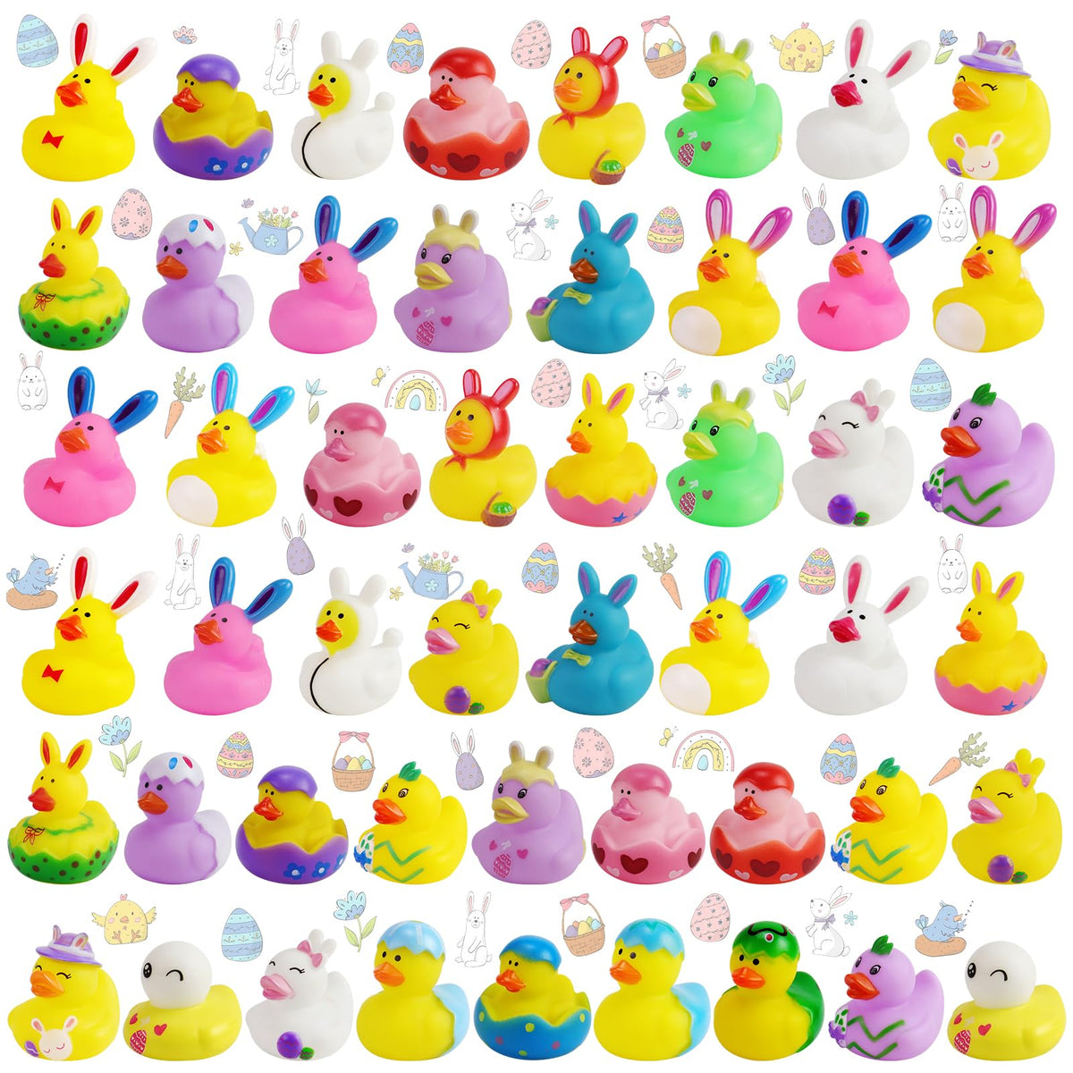 Fudragtn Easter ducks bulk 50pcs for bath time and Easter baskets
