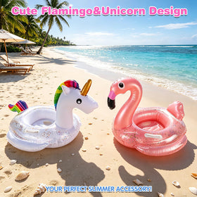 Fudragtn unicorn pool float with white design, ideal for kids.