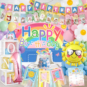 Fufuddz English Teacher banner for vibrant first birthday decor and photos
