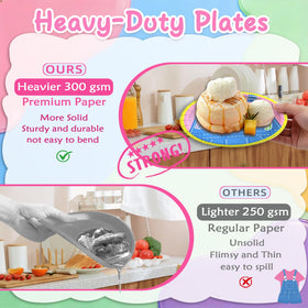 Fufuddz cups pair with plates for mess-free sipping during celebrations