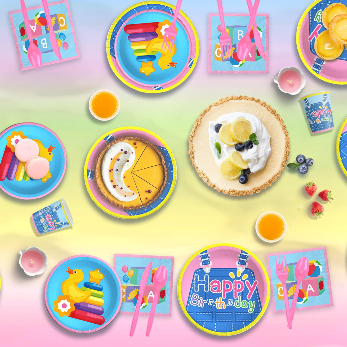 Fufuddz 7-inch dessert plates balance colors for sweet treats