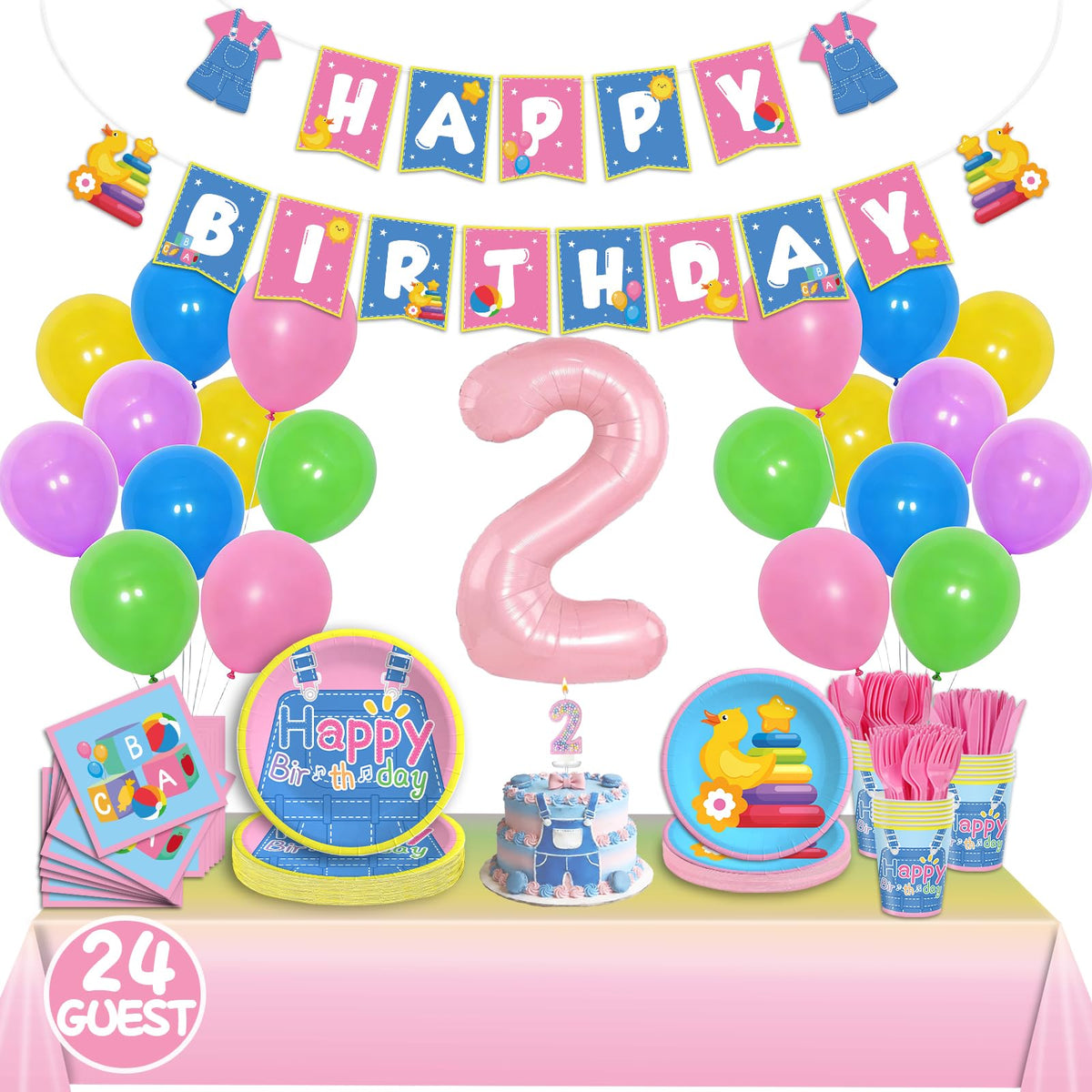 Fufuddz Happy Birthday Banner adds bright, playful focal point for classroom party photos