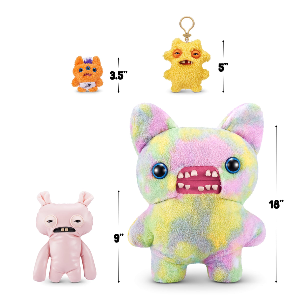 Fuggler Butt Ugly Pets 9-inch Series 1 Uncladimir Tootin Cat detail with distinctive teeth.