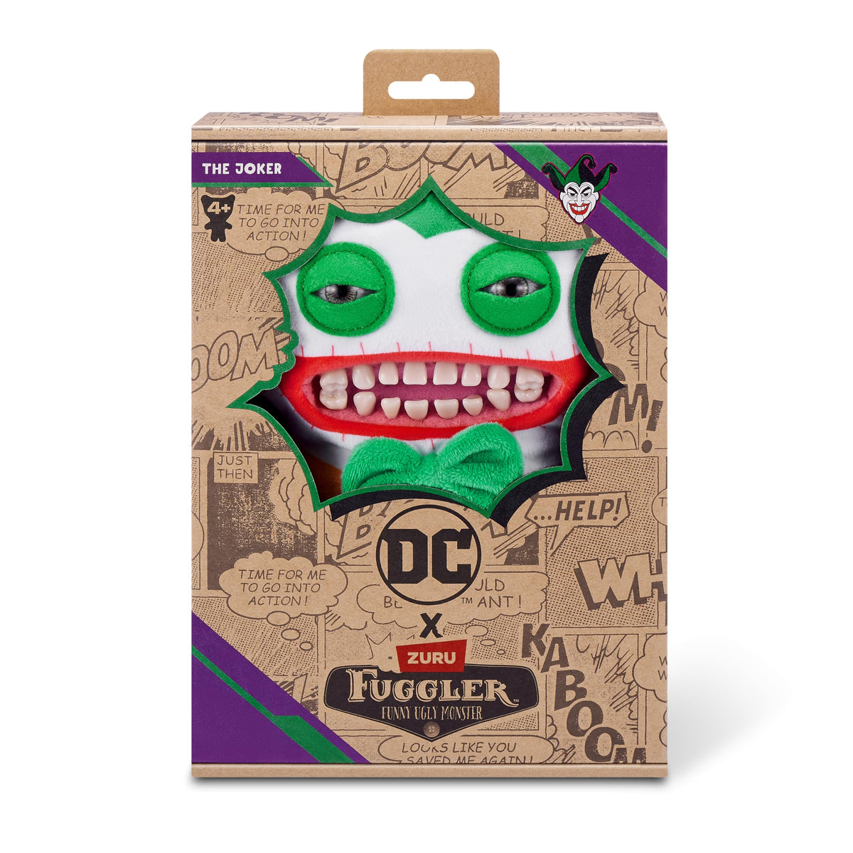 Fuggler DC Harley Quinn plush 9in, soft cuddle buddy for fearless pretend adventures.