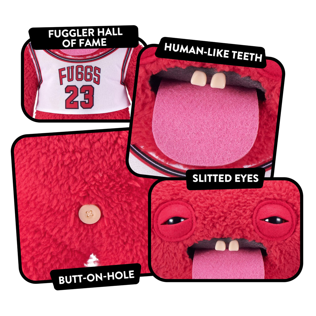 Fuggler Fugg Stars 9-Inch plush with rare butt-on-hole collector mark.