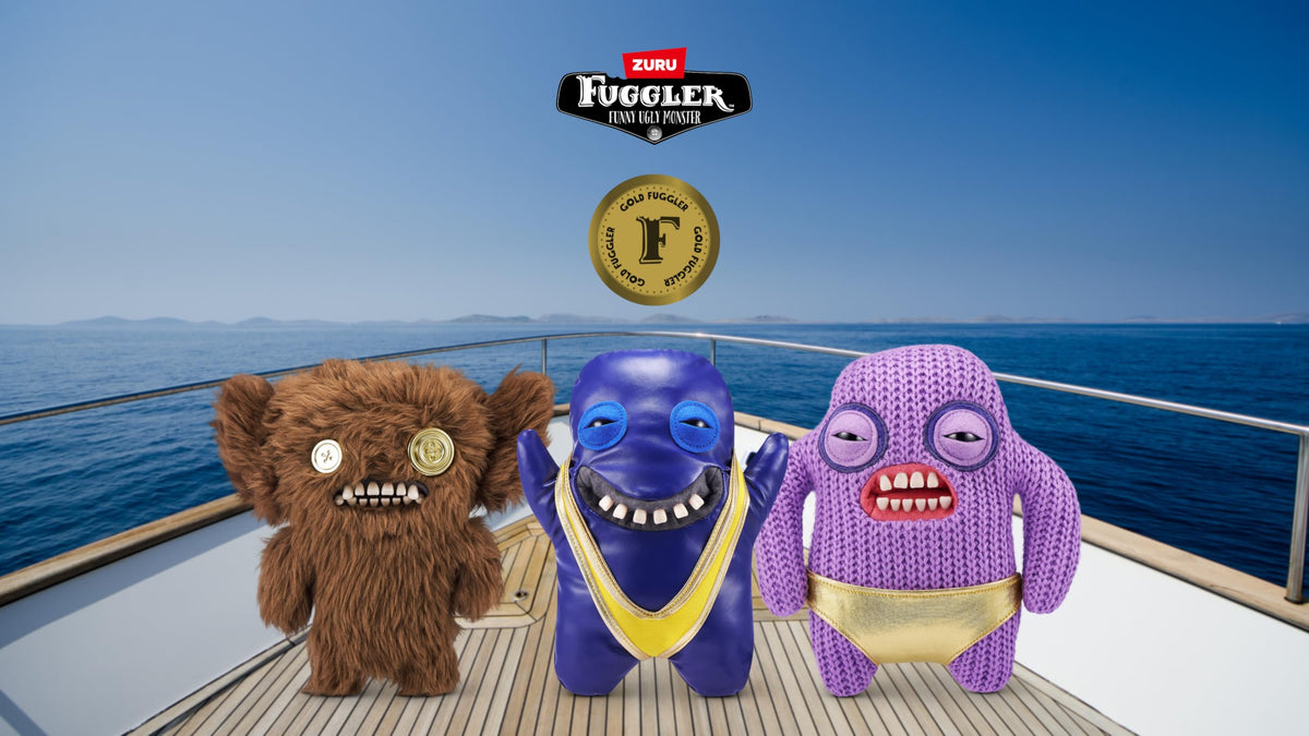 Fuggler Gold Fuggs monster features close-up shows bold character.