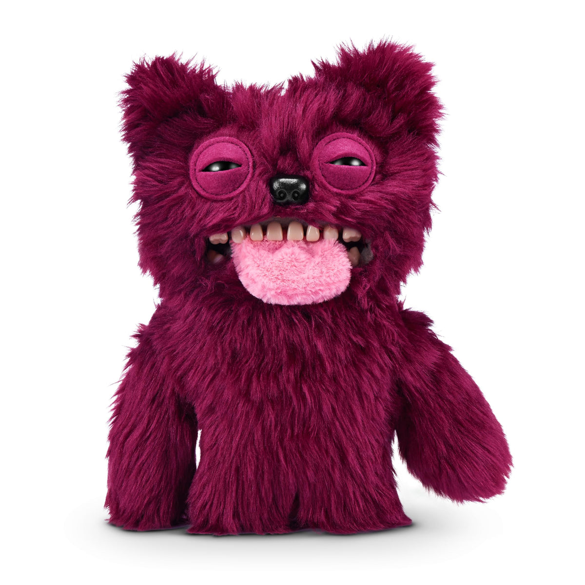 Fuggler Hairy Fuggs 9-Inch Series 1 human teeth detail highlights quirky character for imaginative play.