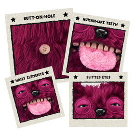 Fuggler Hairy Fuggs 9-Inch Series 1 wild hair-do shot showcases unruly charm for gifting or display.