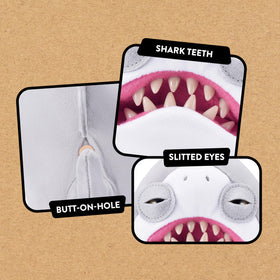 Fuggler Jaws 9-Inch plush texture shows soft, premium materials.