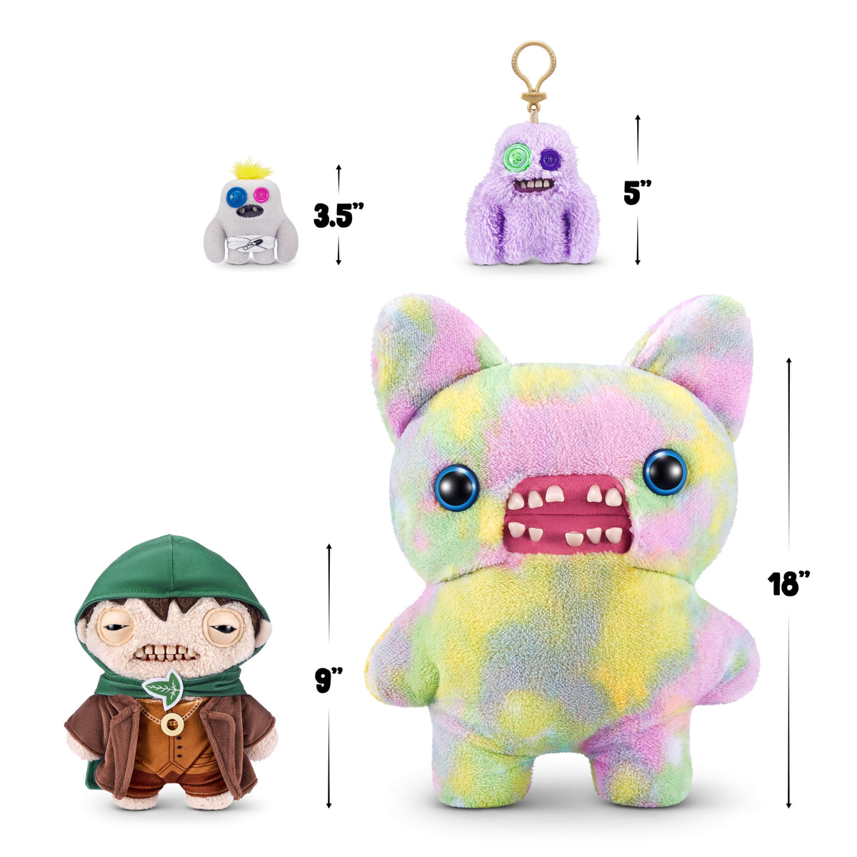 Fuggler Lord of the Rings plush with human-like teeth for eerie charm.