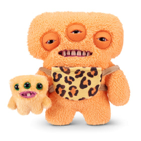 Fuggler Mini Rascals Series 1 Alien Orange Teddy plush, perfect for quirky collectibles display.