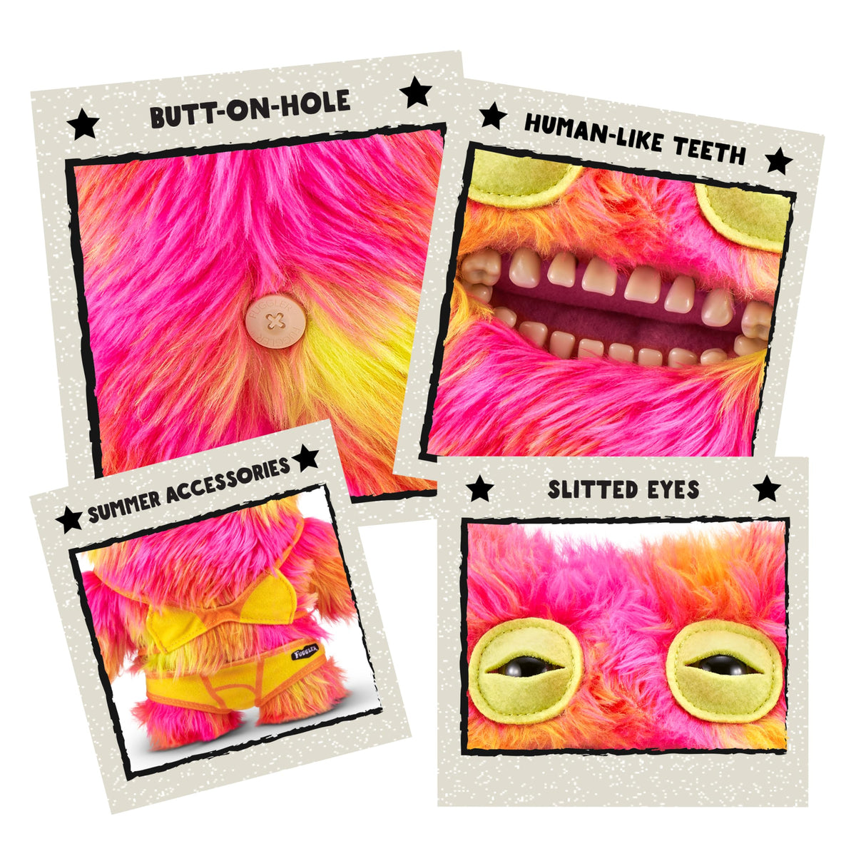 Fuggler Vacay Vibes soft plush texture for cuddly display