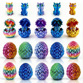 Fuijeuj dragon eggs inside with concealed dragons for imaginative play.
