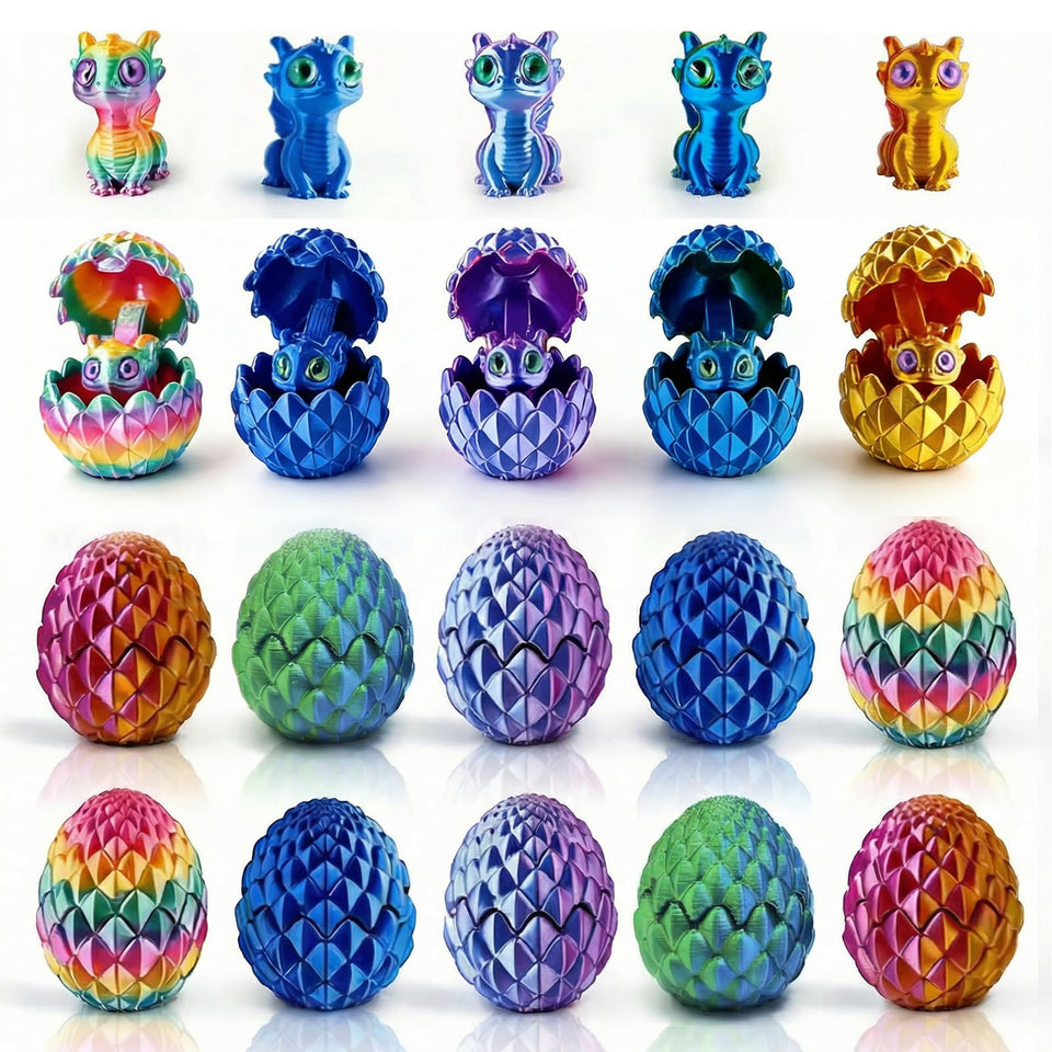 Fuijeuj dragon eggs inside with concealed dragons for imaginative play.