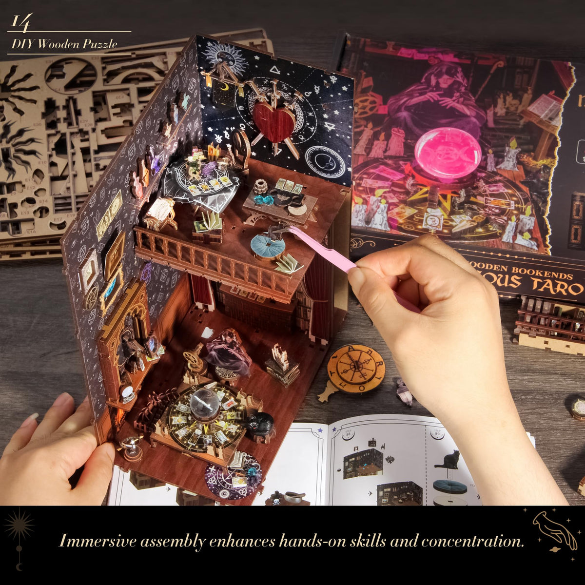 Fuiltee gift-ready Tarot book nook is a versatile decor piece.