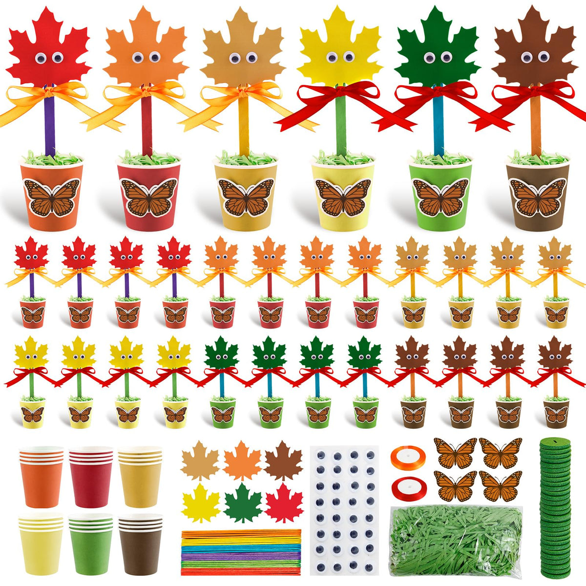 FULAIERGD flower paper cup craft kit six styles for Mother's Day bouquets
