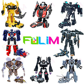 FULIM 8pcs mini car robot set for imaginative play and teamwork