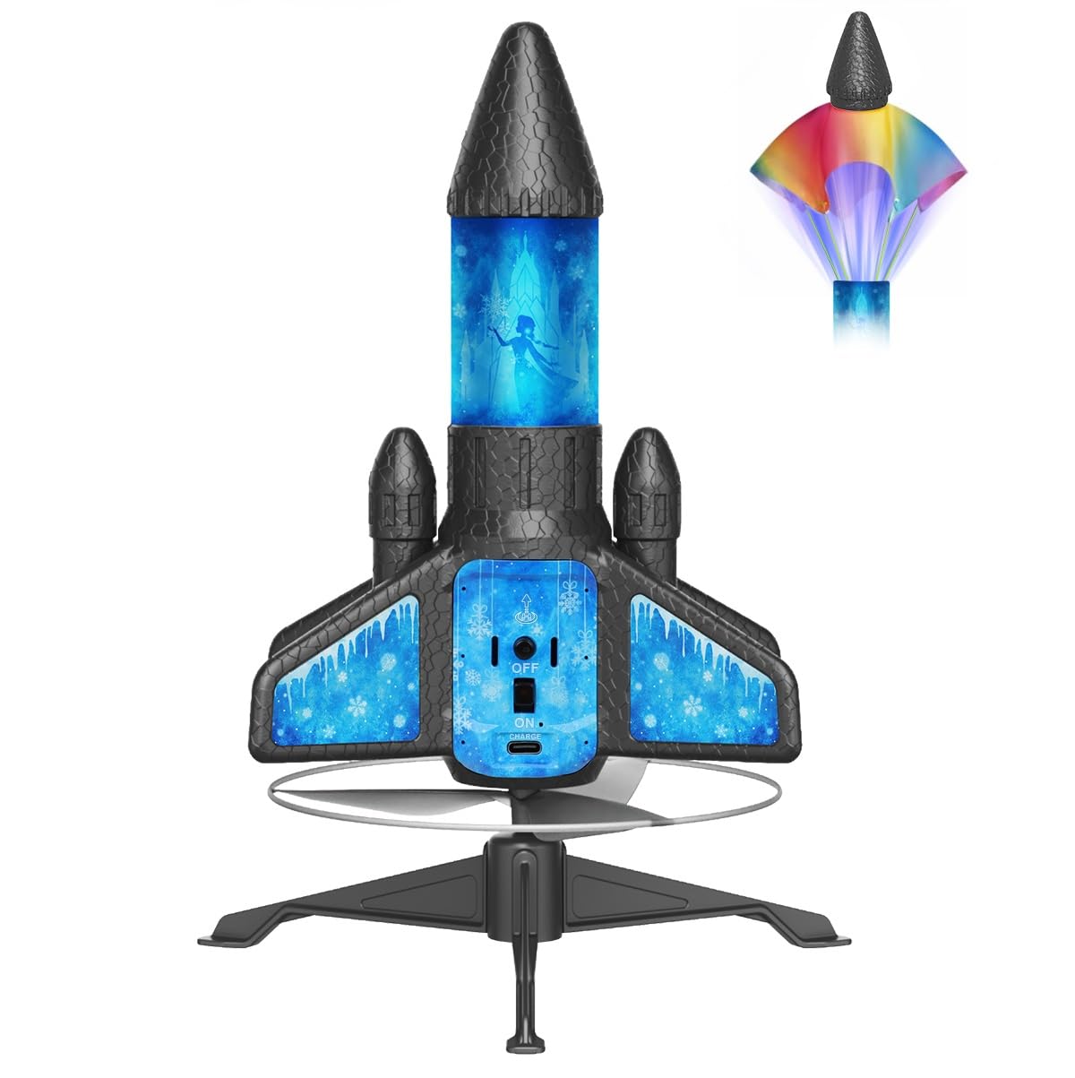 Fullware rocket launcher frozen pattern front view stable backyard flights.