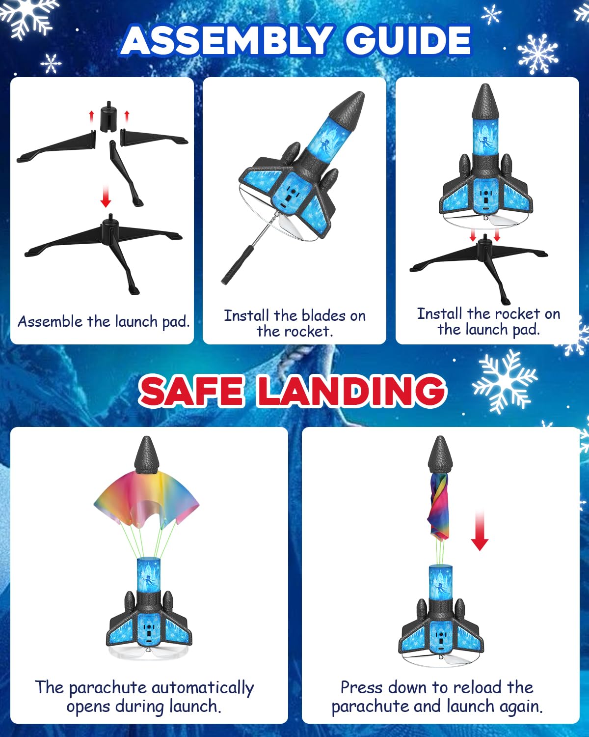 Fullware rocket launcher launch mode button close-up view, easy operation.