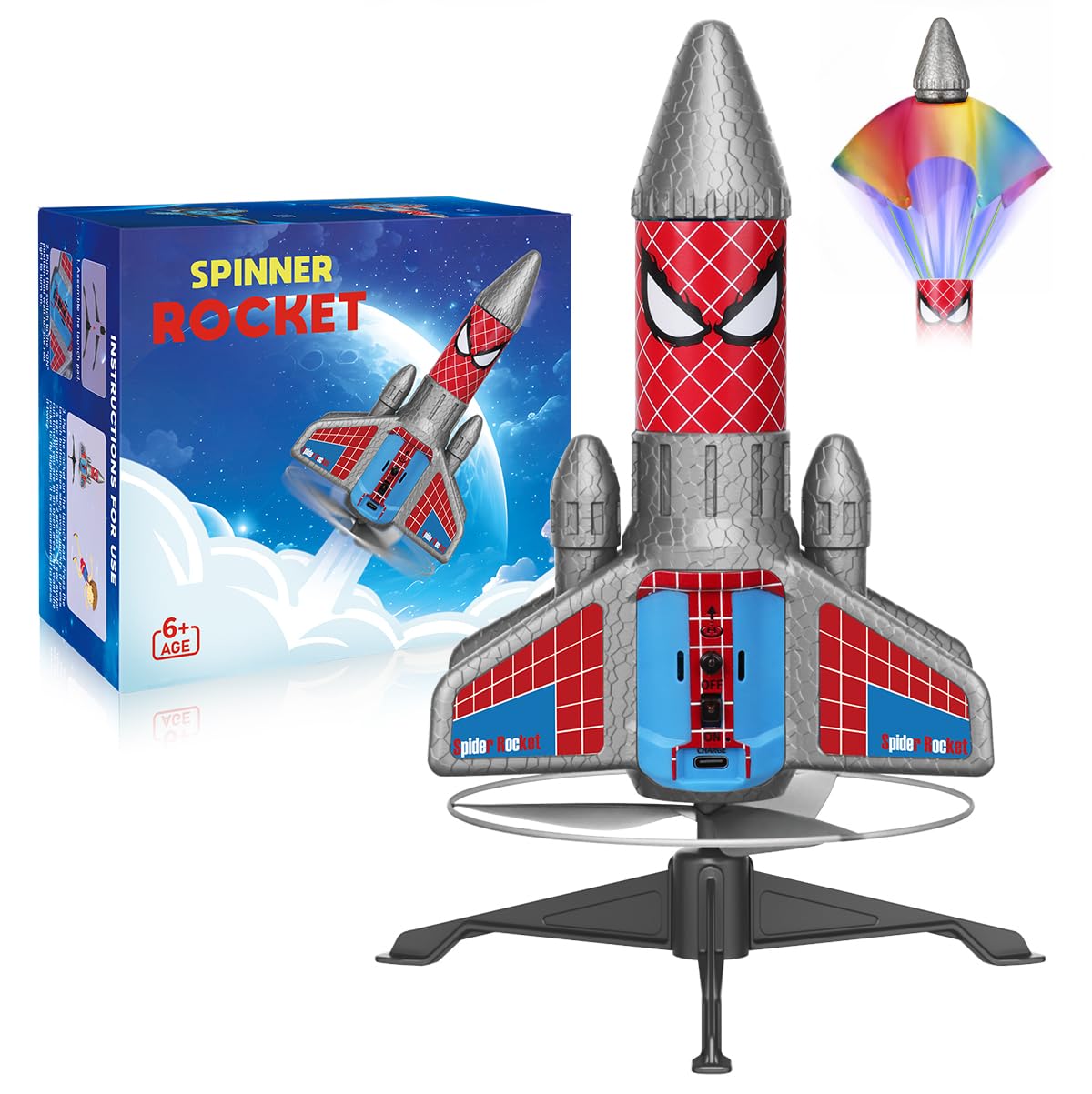 Fullware Rocket Launcher with spider-base delivers stable backyard launches.