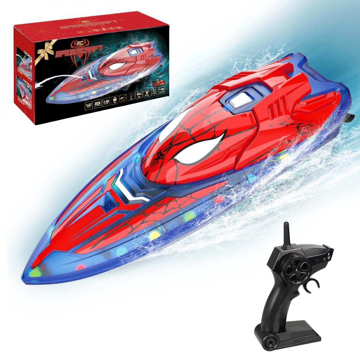 Fullware Spider Hero RC Boat packaging content shown for review