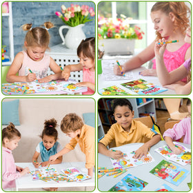 Fulmoon patterns birds butterflies flowers illustrate classic spring themes for engaging coloring.