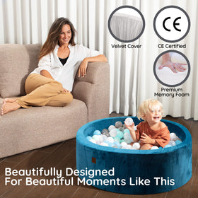 Fulton & Ivy memory foam layer resists deformation for comfortable play
