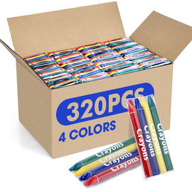 FUMILE 320-count crayons front view for easy event distribution.