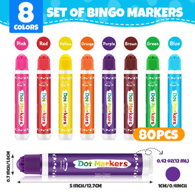FUMILE bingo dabbers 8 colors ideal for family game night and crafting.