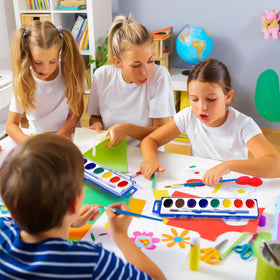 FUMILE classroom art activity set supports group projects.