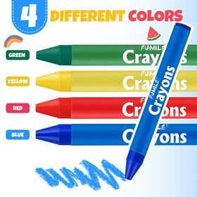 FUMILE crayons individually wrapped for quick sharing.