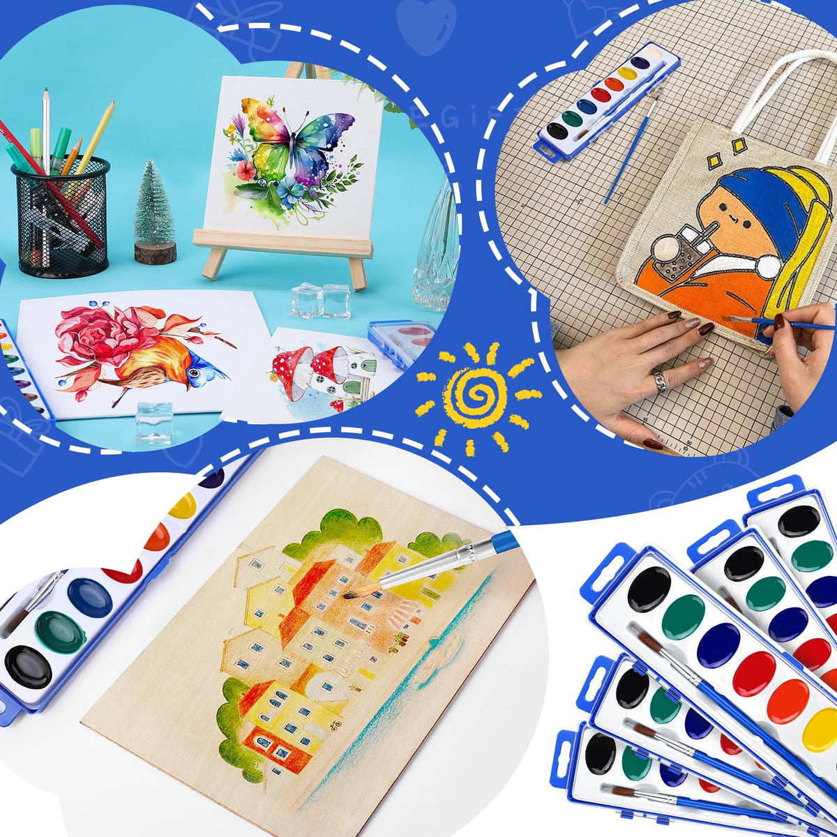 FUMILE Easter and Valentine gift idea watercolors.