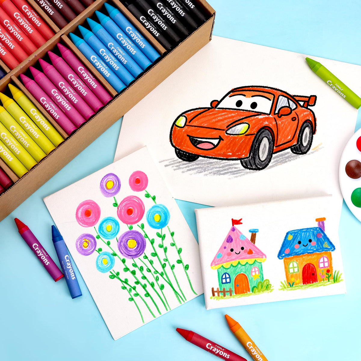 FUMILE bulk crayons gift-ready for birthdays and stocking stuffers