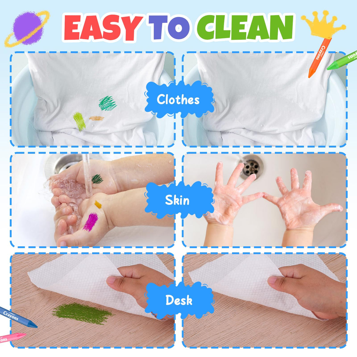 FUMILE grip-friendly crayons support precise hand movements