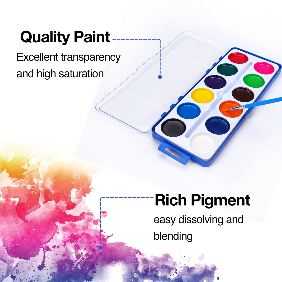 FUMILE kids watercolor paints for creative art projects and at-home fun.