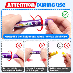 FUMILE toddler-friendly grip helps small hands control marker presses.